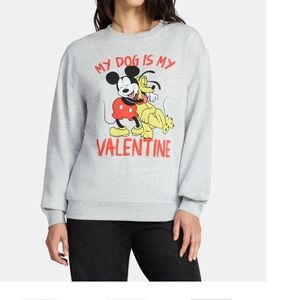 Disney Gray Sweatshirt with Mickey and Pluto